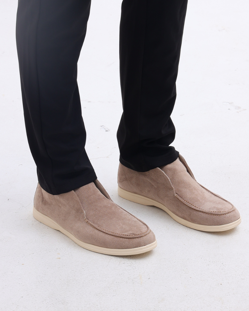 Old Money Style High Suede Loafers