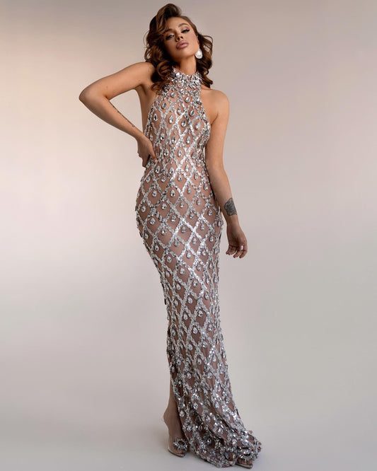 Crystal Veil Maxi Dress