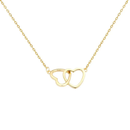 double heart - Gold Plated