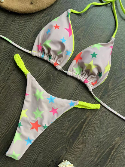 Triangle Bikini Print
