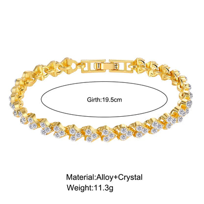 Crystal Heart Tennis Bracelet