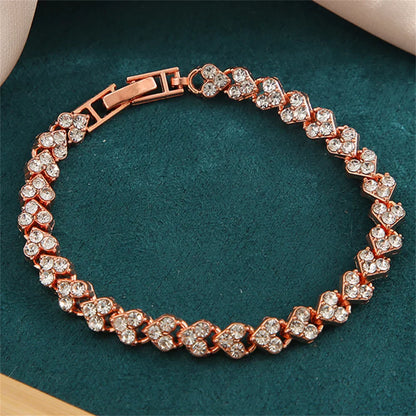 Crystal Heart Tennis Bracelet