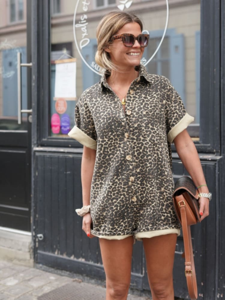 Chloe Mini Cheetah Romper