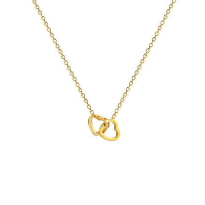 Double heart Gold Plated