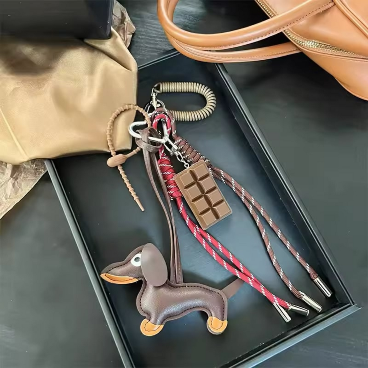 Bagcharm Keychain Handbag Hanging Ornament Keyring Accessories