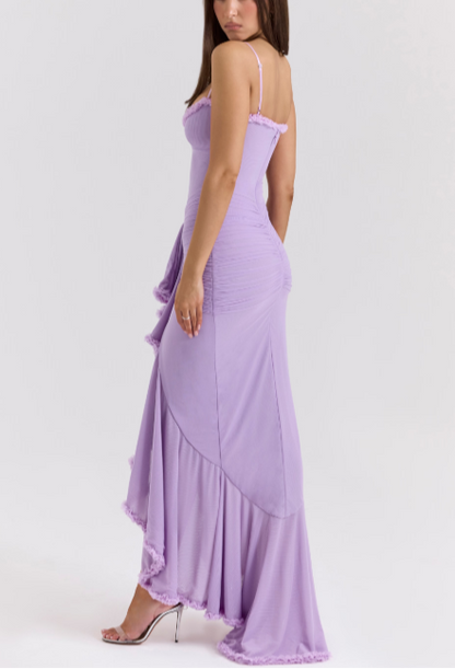 Janime Ruffled Front Gown Dress