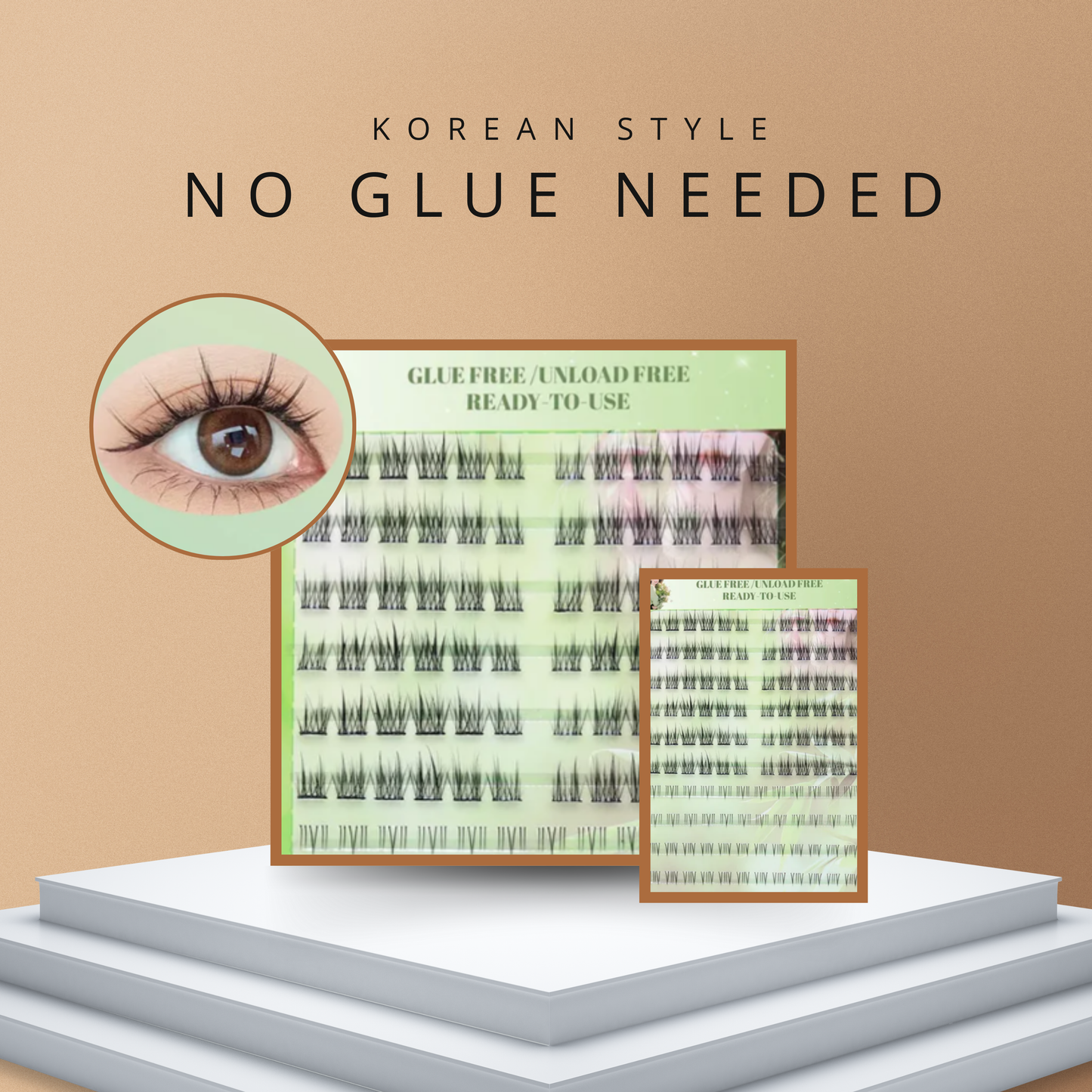 Press-on Lashes No Glue Needed! Self Adhesive!