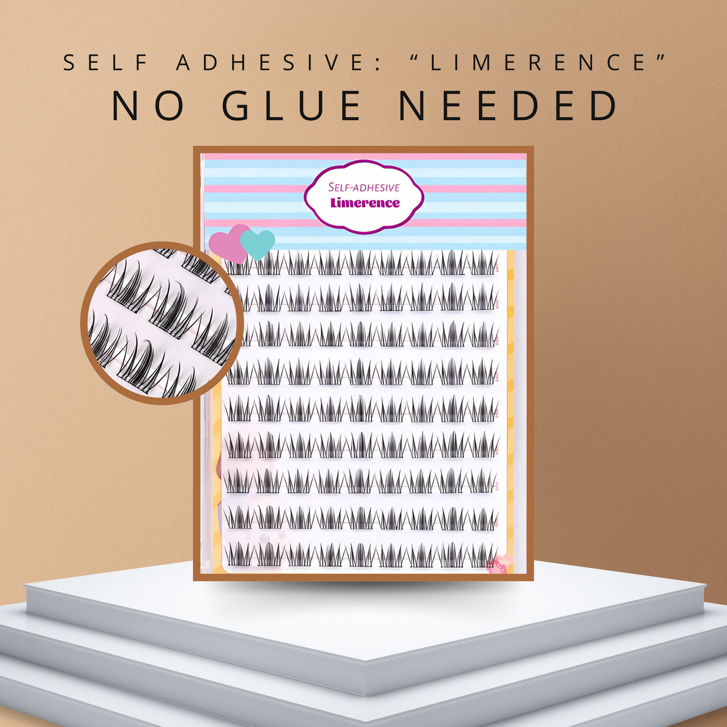 Press-on Lashes No Glue Needed! Self Adhesive!