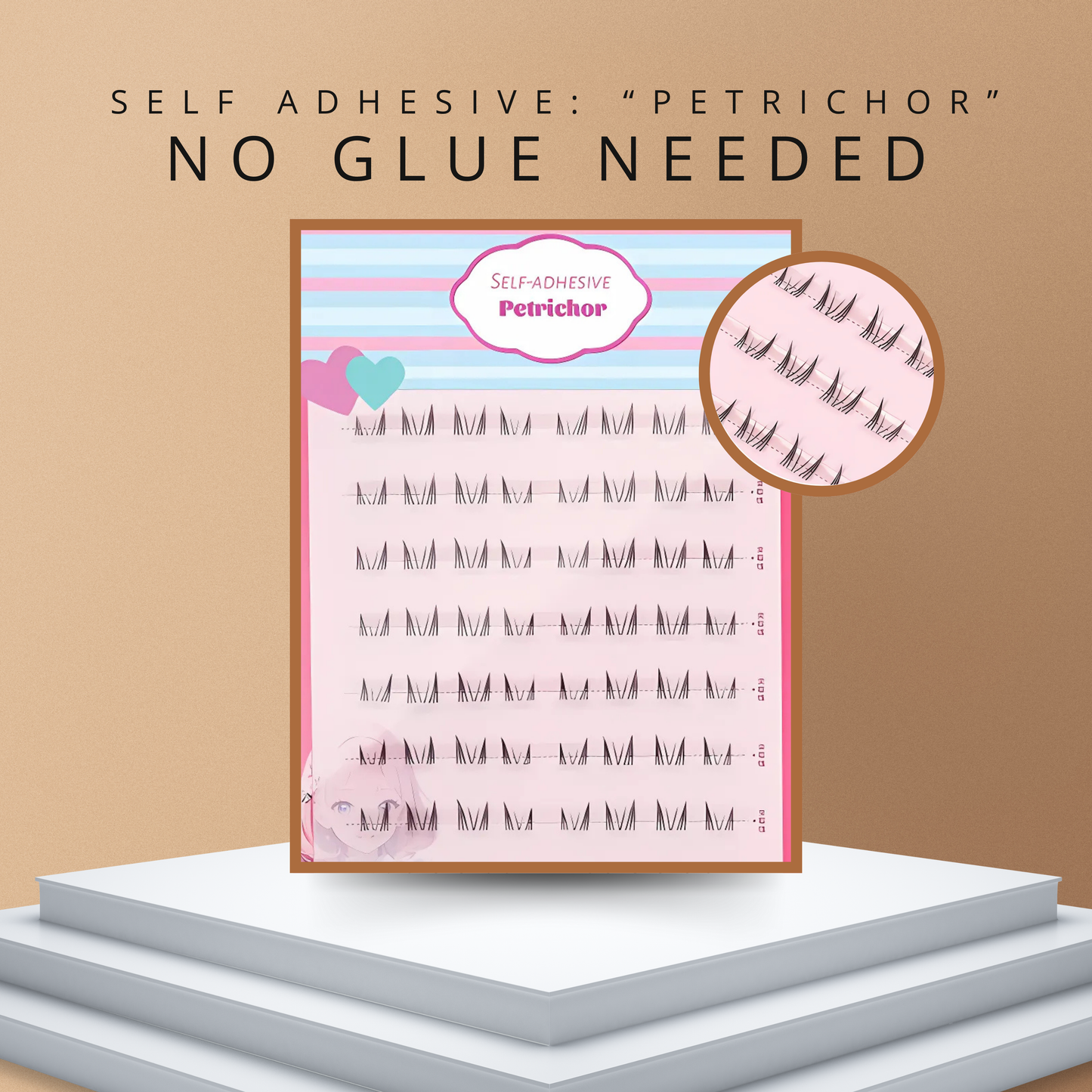 Press-on Lashes No Glue Needed! Self Adhesive!