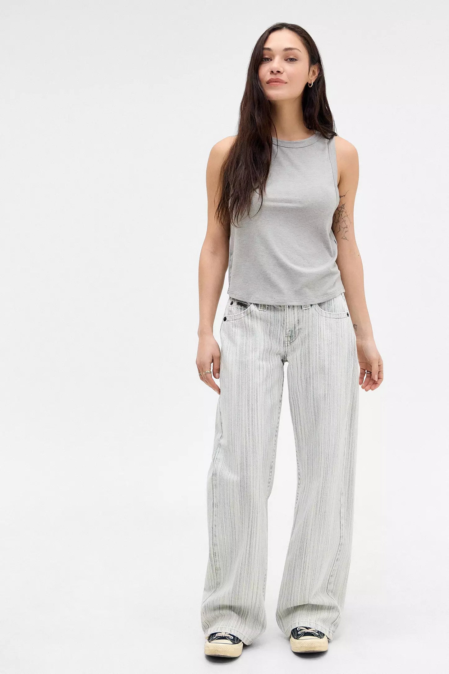 Vero Striped Jeans – Sleek & Stylish in Gray