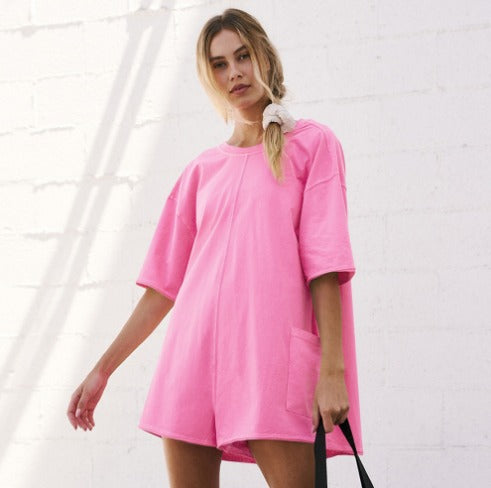 Sharon Oversized Shirt Romper