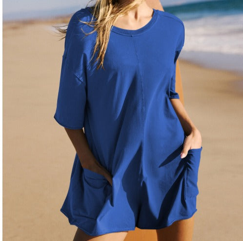 Sharon Oversized Shirt Romper