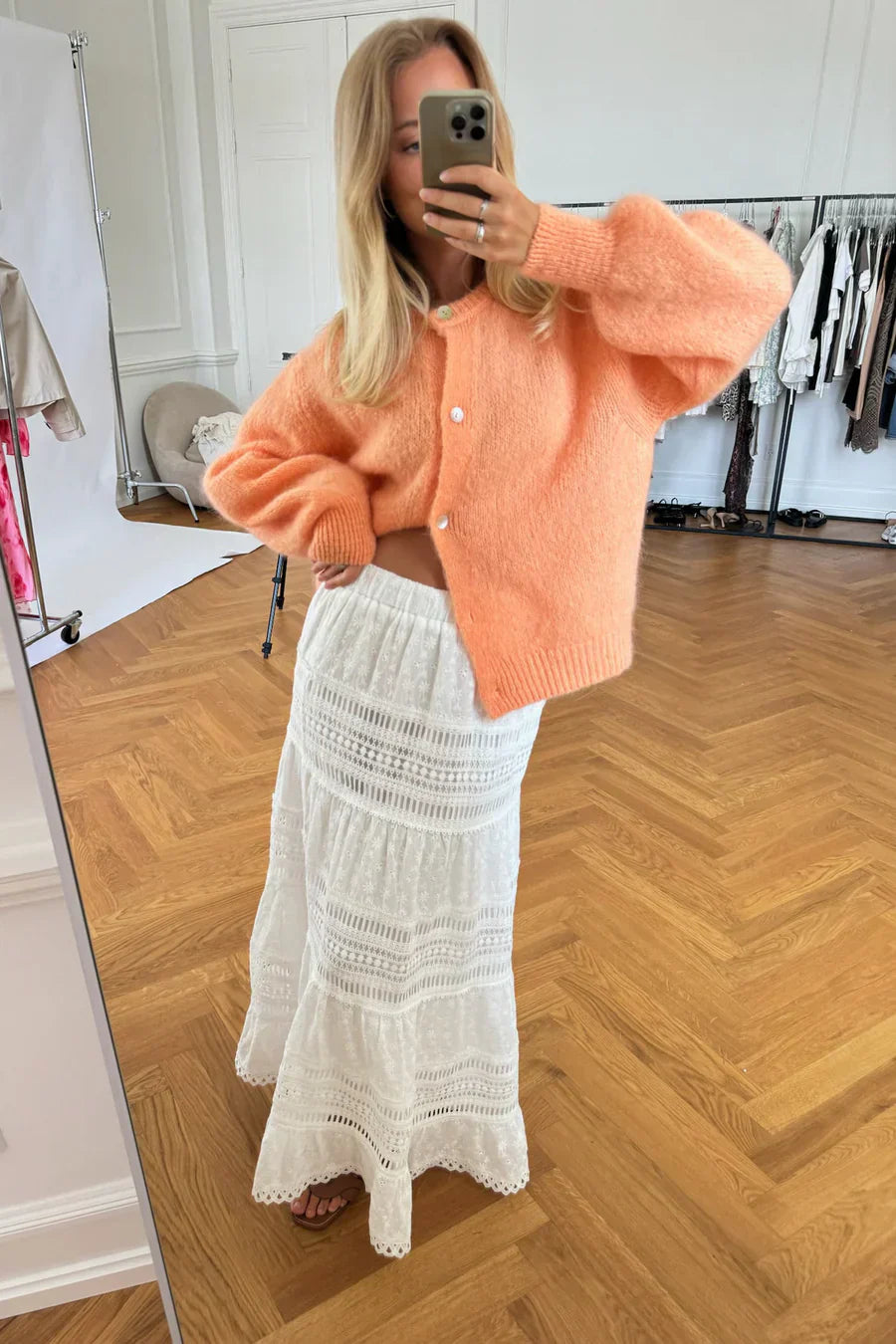 Knitted Vest - Orange