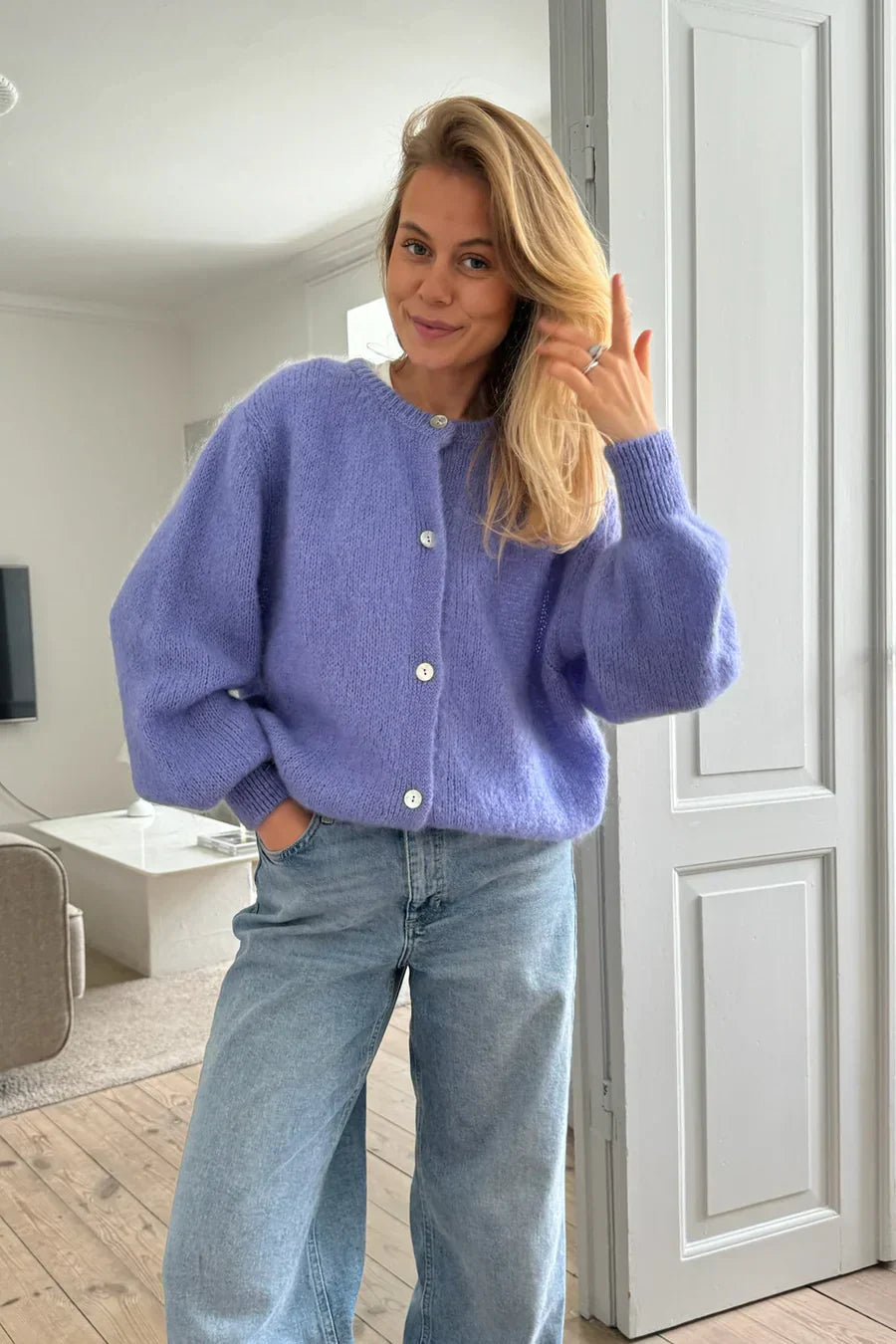 Knitted Vest - Violet