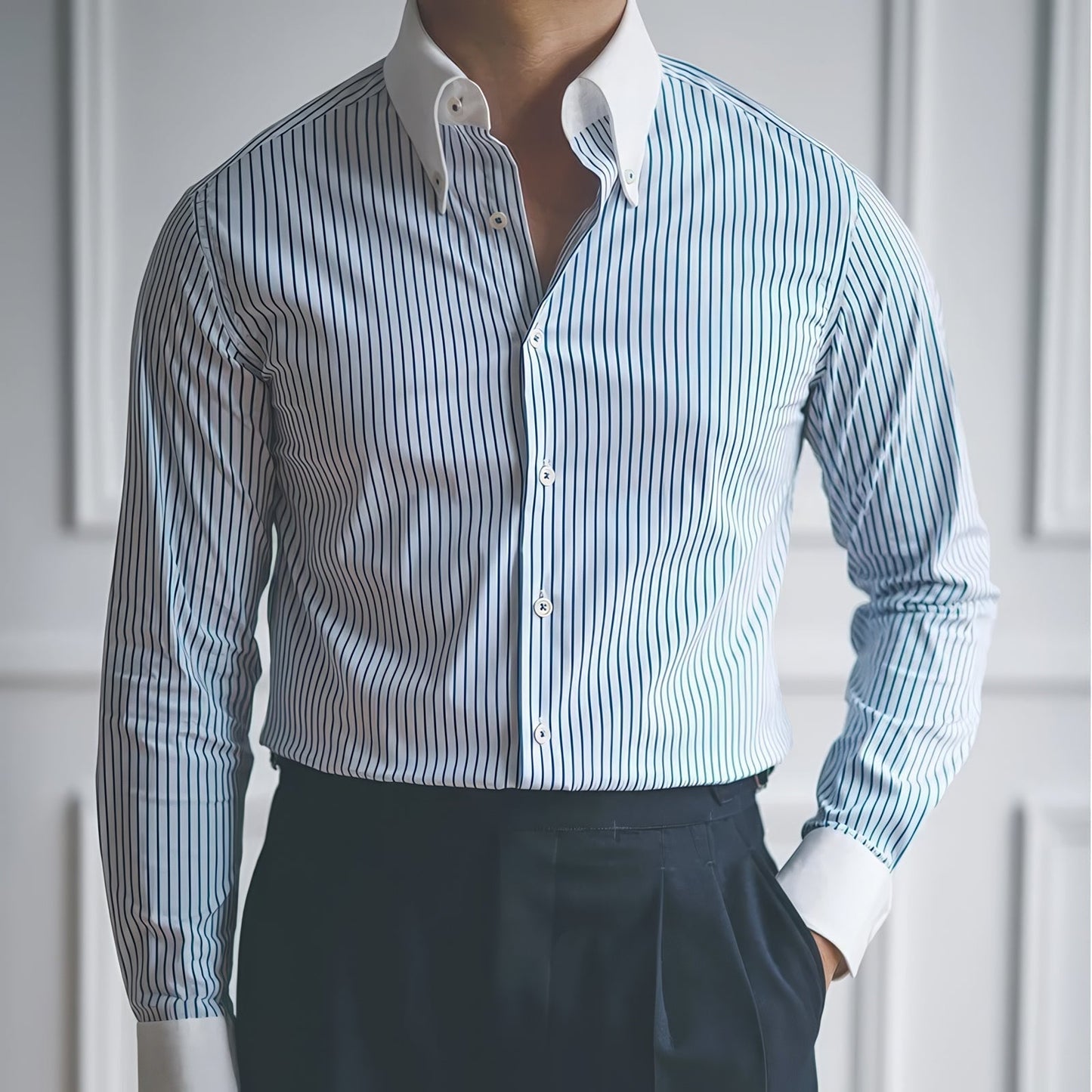 Marcello Slim Fit Stripe Shirt