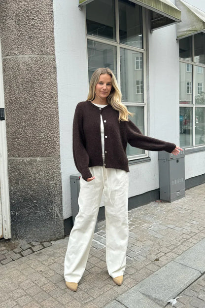 Knitted Vest - Darker Brown