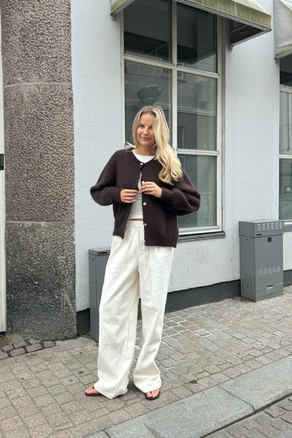 Knitted Vest - Darker Brown