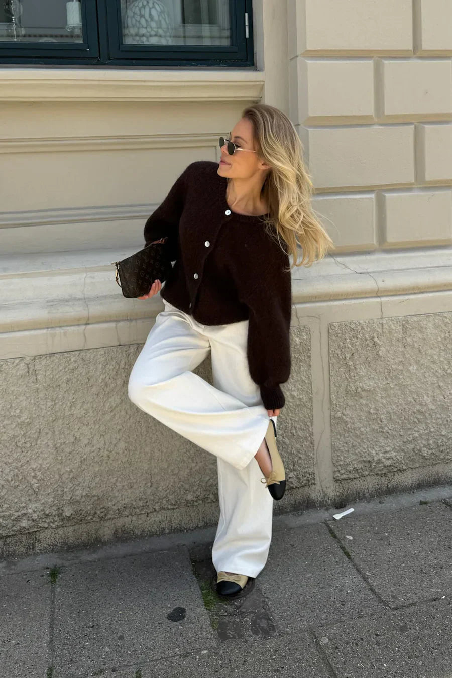 Knitted Vest - Darker Brown