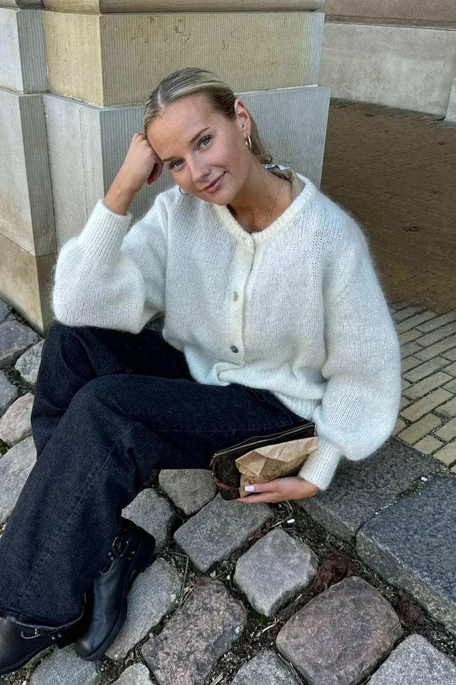 Knitted Vest - White