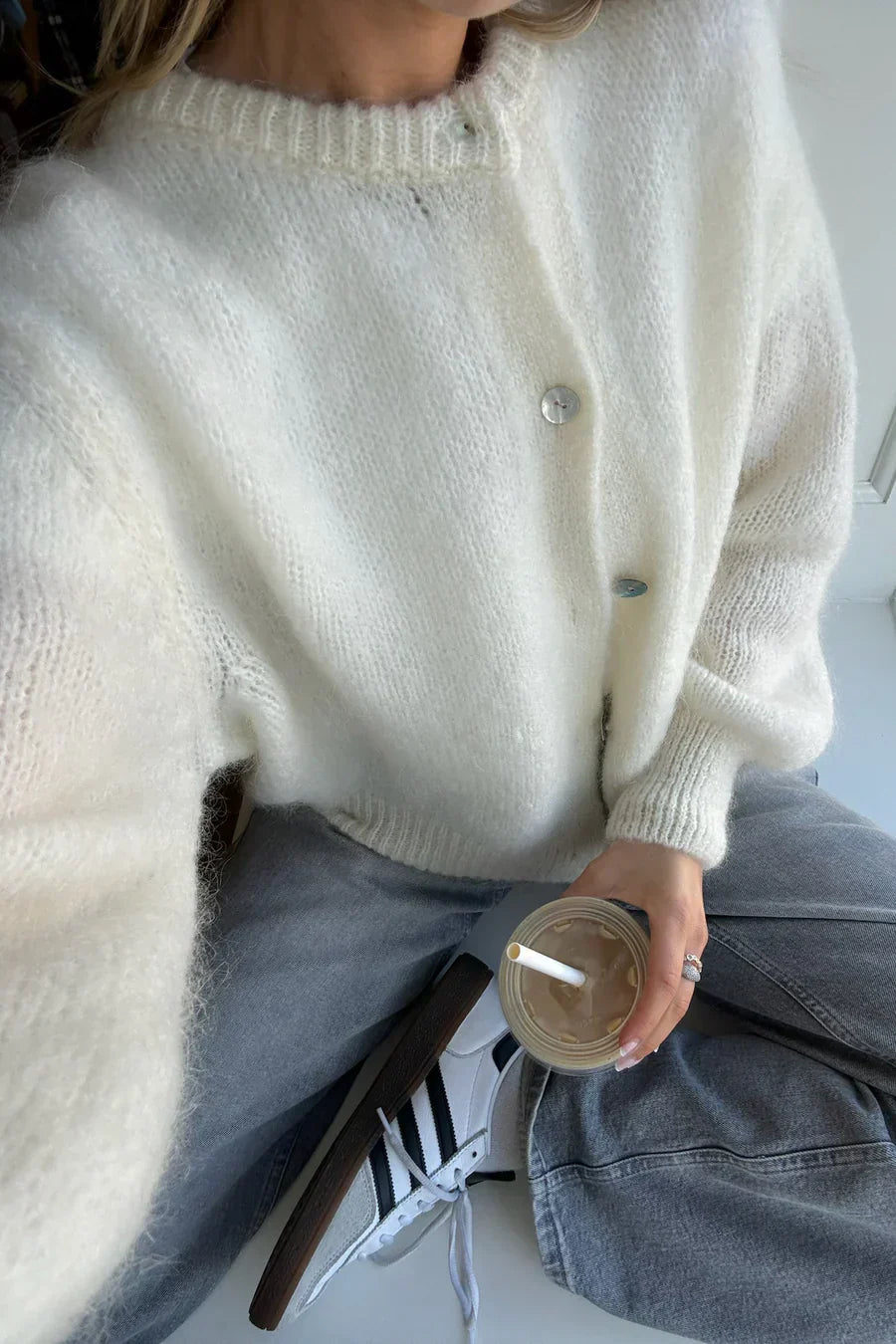 Knitted Vest - White